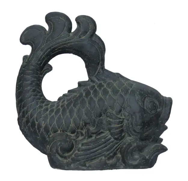 Product image of the product “Balinese fish as watergame, 70cm Length | Cast stone, handcrafted & coloured ”